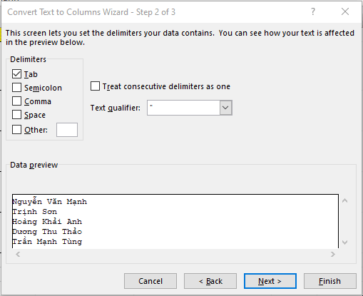 Các thao tác với 3 ký tự trắng thường gặp trong Excel